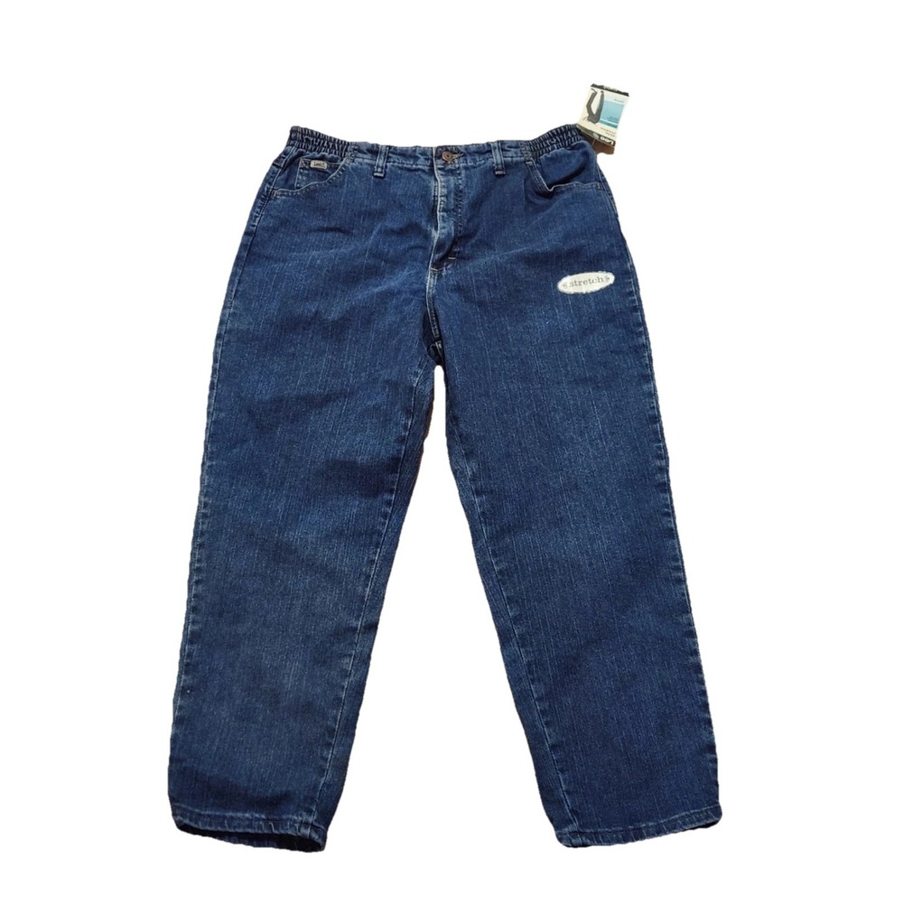 Lee NWT SIDE ELASTIC STRETCH 18 Short Blue Tapered Leg Jeans